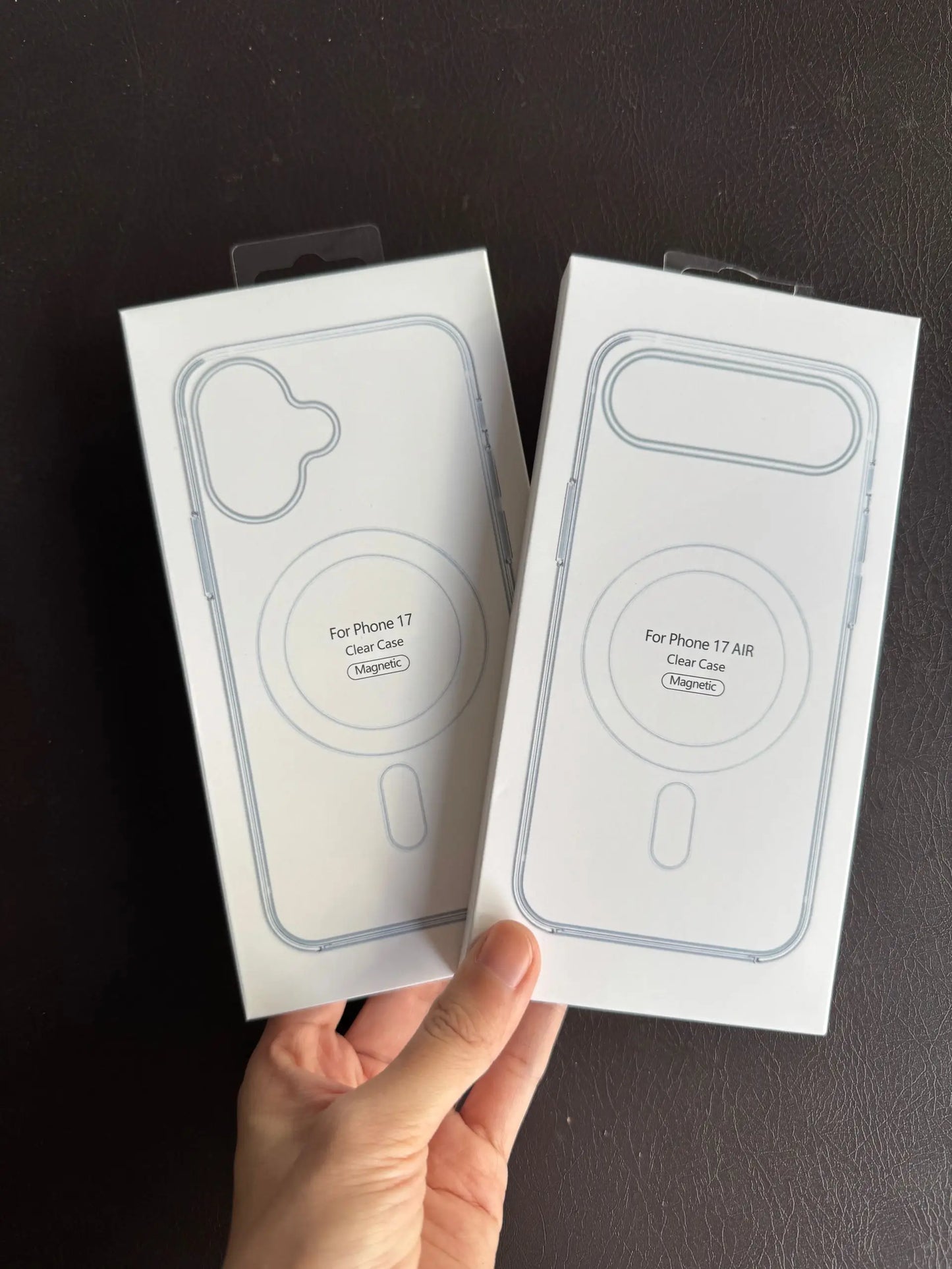 High Clear PC Hybird Magsafe Case for iPhone 17Pro 17 Pro Max 17Air 17promax Transparent Magnetic Wireless Charge Cover with box