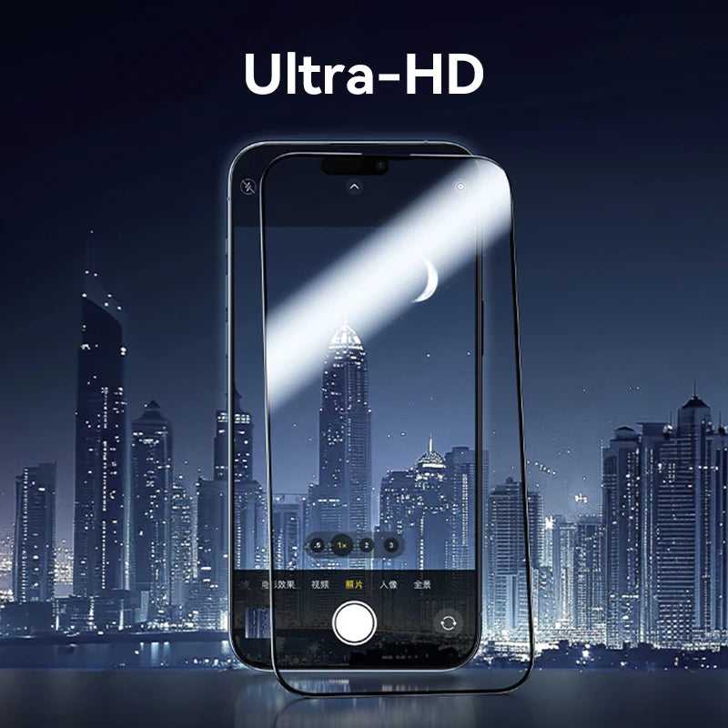 Joyroom 1/2/3pcs Tempered Glass For iPhone 16 15 14 13 12 11 Pro Max Screen Protector For iPhone 16 Full Screen Protective Glass