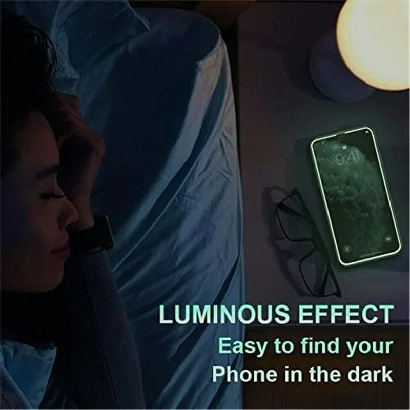 3PCS Night Light Luminous Screen Protector Used Phones for IPhone 12 11 13 14 15 16 Pro Max Plus Mini Case Tempered Glass Film