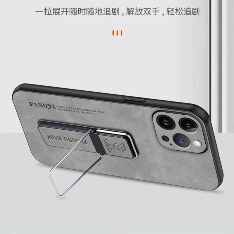 For Xiaomi 15T Pro 15 T Skinsheep Matte Leather Armor Phone Case for Xiaomi Mi 15Tpro Magnetic Holder Camera Protection Cover