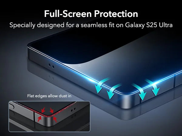 ESR for Samsung S25 Ultra Screen Protector 3pcs HD Tempered Glass Film with Easy Installation Frame for Galaxy S25 Ultra