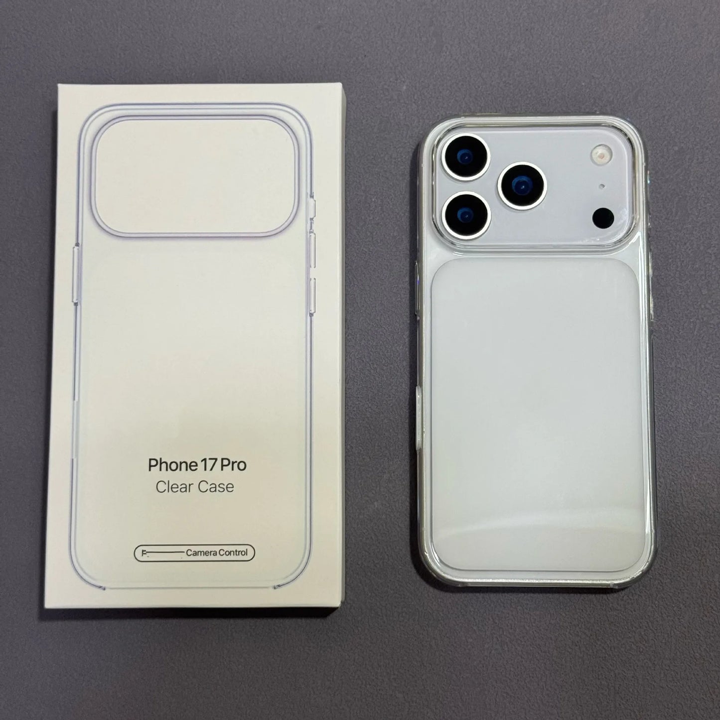 For iPhone 17 Pro Max Transparent Case with Camera Touch Button Magnetic Animation Phone Case