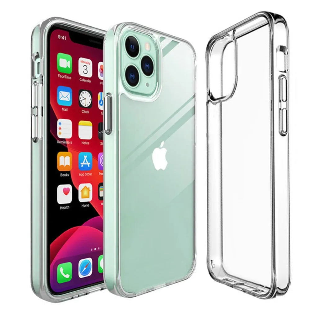 Non-Yellowing Transparent Case For iPhone 16 15 14 Plus 13 Pro Max 16e 12 11 12Pro 14Pro 13Pro SE 2020 Phone Cover Accessories