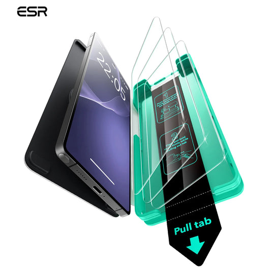 ESR for Samsung S25 Ultra Screen Protector 3pcs HD Tempered Glass Film with Easy Installation Frame for Galaxy S25 Ultra