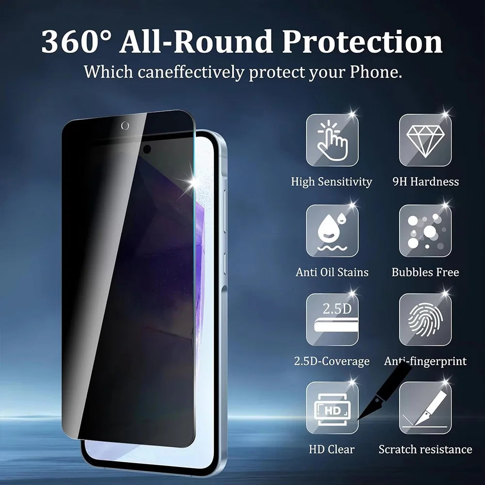 1-4PCS Privacy Screen Protector For Samsung A55 5G A35 A53 A54 A52 A52S A51 A50 A34 A33 A32 A31 A25 A24 A23 A22 Anti-Spy Glass