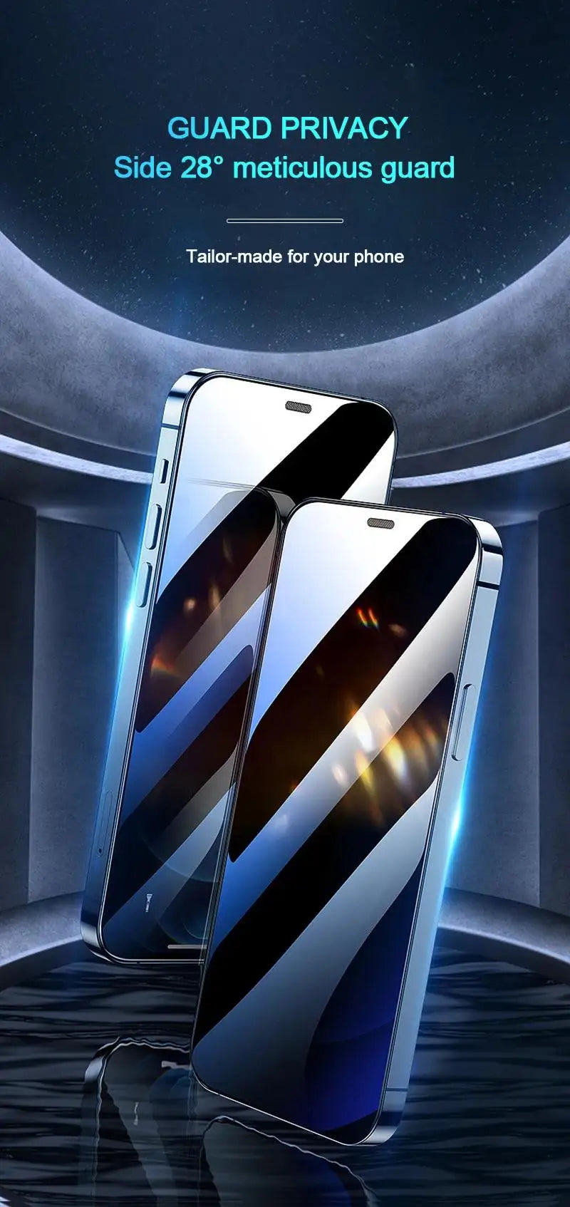 4pcs Full Cover Anti Spy Screen Protector for iPhone 17 16 11 12 13 14 15 PRO MAX Tempered Glass Privacy 17 Air 16 Pro Max Plus