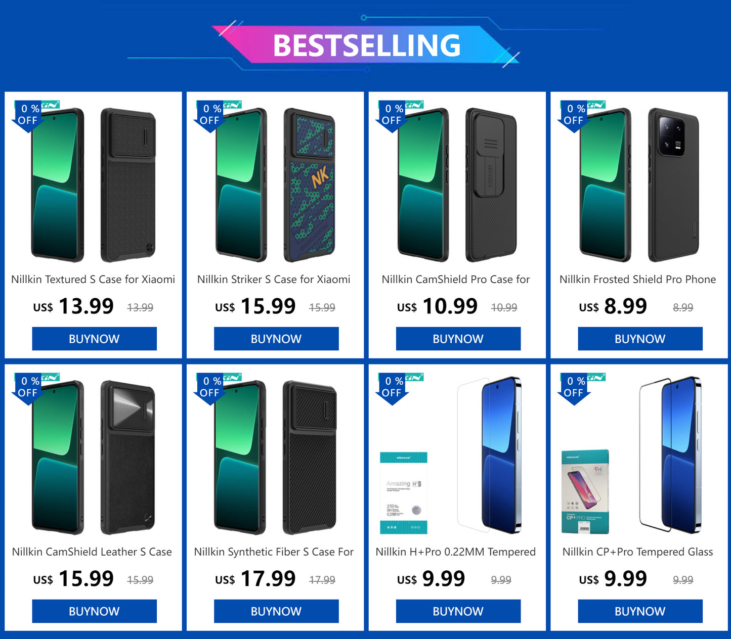 Nillkin for Xiaomi 13 Pro / 13,Frosted Shield Pro Phone Case PC+TPU Hard Protection Back Cover