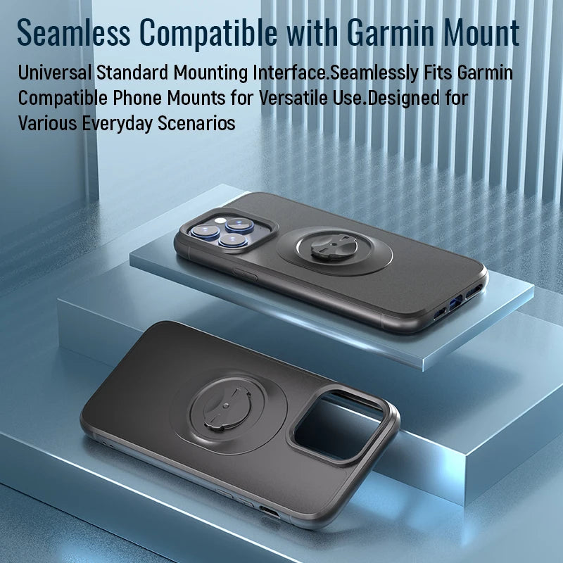 For Garmin Quick Mount Shockproof Case for iPhone 16 Pro Max,16 Pro,15,14,13,12- Anti-Drop Protective Cover