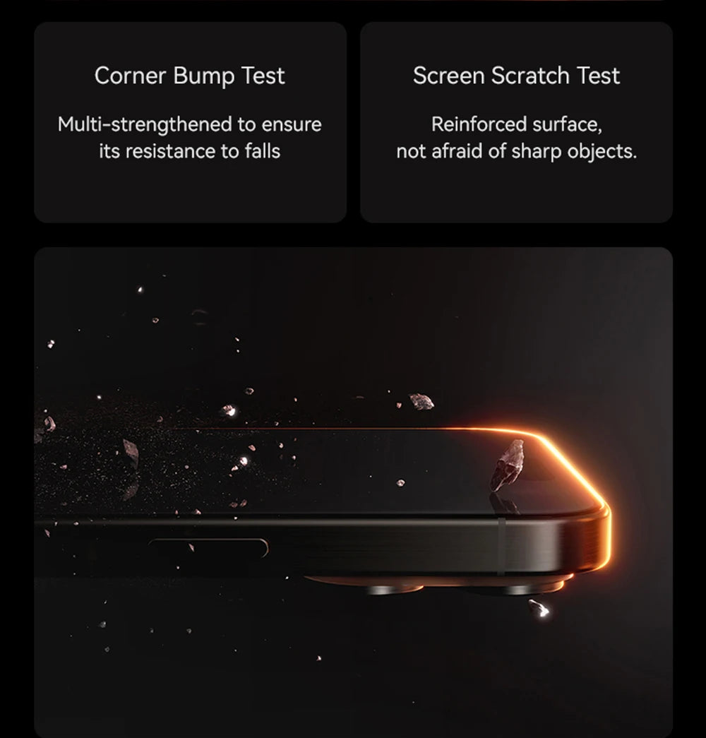 Joyroom 1/2/3pcs Tempered Glass For iPhone 16 15 14 13 12 11 Pro Max Screen Protector For iPhone 16 Full Screen Protective Glass