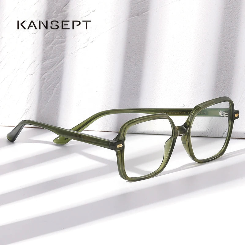 KANSEPT Women's Eyepieces for Reading Glasses Square Lunette Myopia Woman Eyeglasses Blue Light Graduated Lenses to Read Eyewear