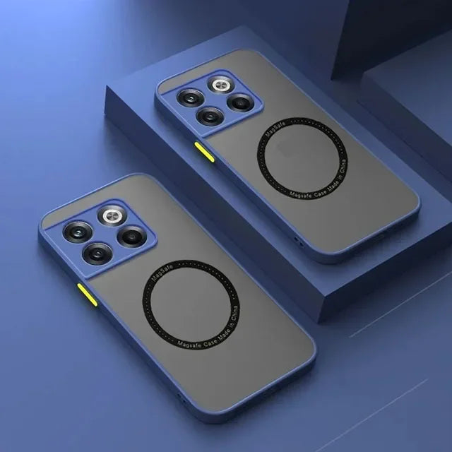 Luxury Magsafe Silicone Transparent Case for Oneplus one Plus 12 11 9 R RT 8 7 10 10T Pro Magnetic Wireless Charging Cover