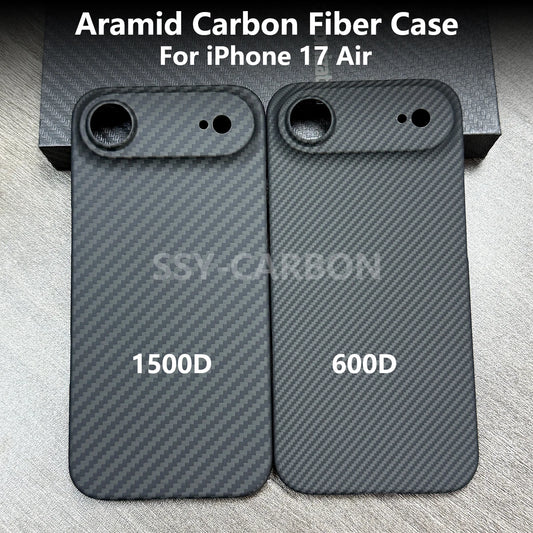 Real Carbon Fiber Case For Apple iPhone 17 Air Aramid 600D 1500D Carbon fiber Cover Luxury Ultra-thin Lightweight Armor Shell