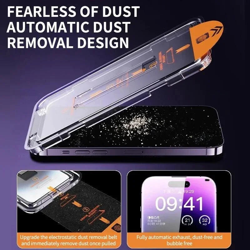 2pcs Dust Installation Privacy Tempered Glass Screen Protector for iPhone 16 15 14 13 12 11 Pro Max 14 15 Plus 16e X Xs Max Xr