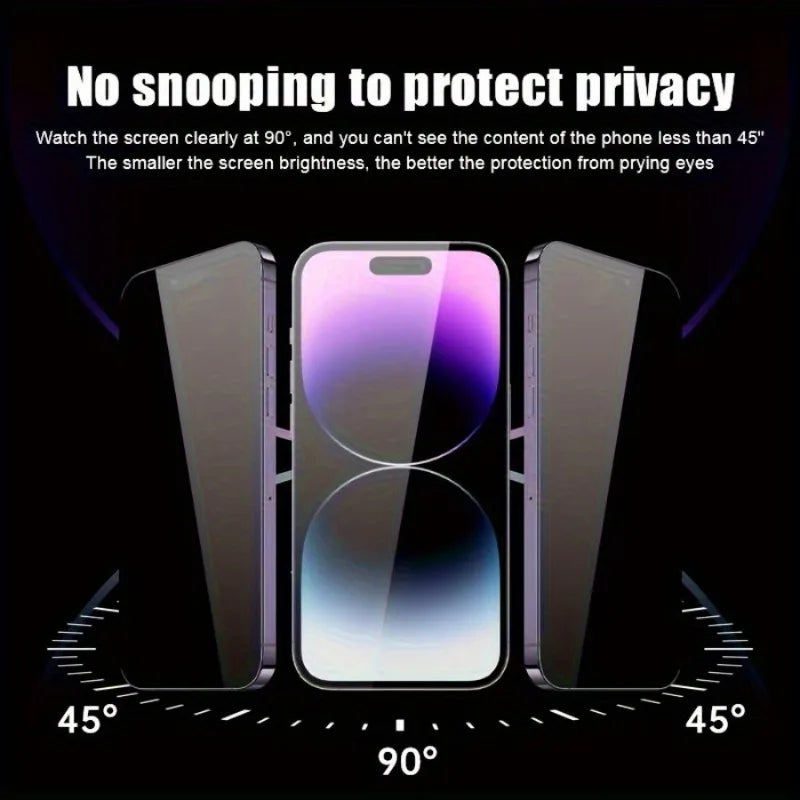 2Pack Privacy Tempered Glass For IPhone 17 Pro Max 16e Screen Protectors For iPhone 15 14 13 12 11 Pro Max Plus XR XS Max Glass