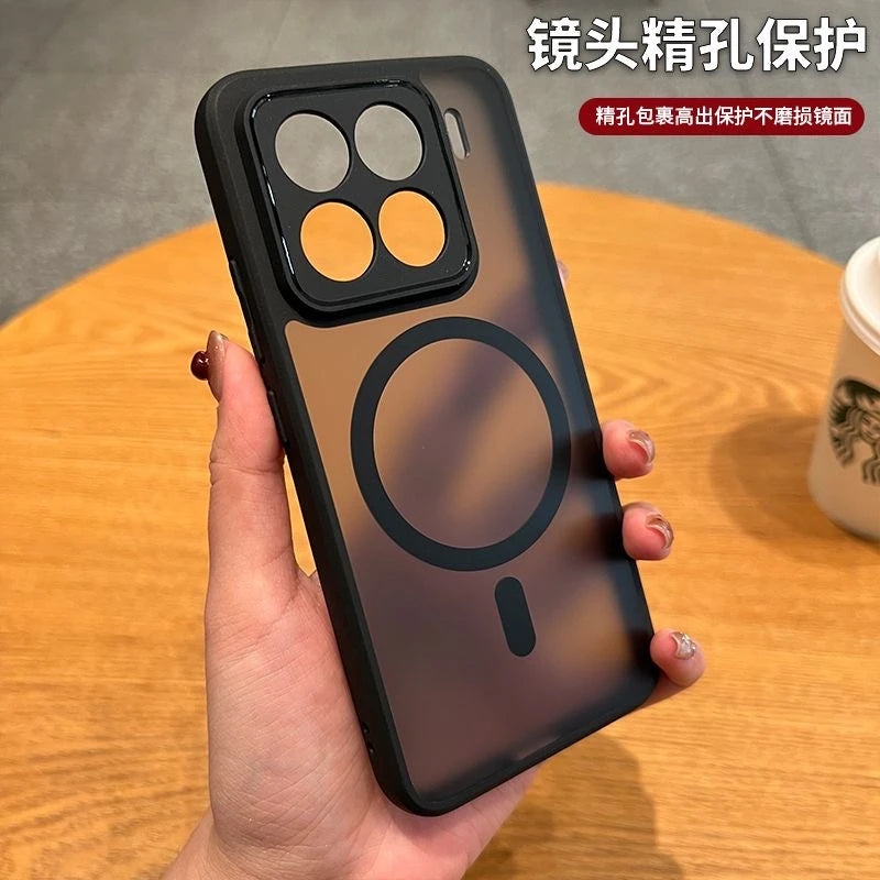 Magnetic Case For Xiaomi 15T Pro Mi 15 T 5G MagSafe Matte Transparent Phone Back Cover Hard PC Acrylic Shockproof Bumper