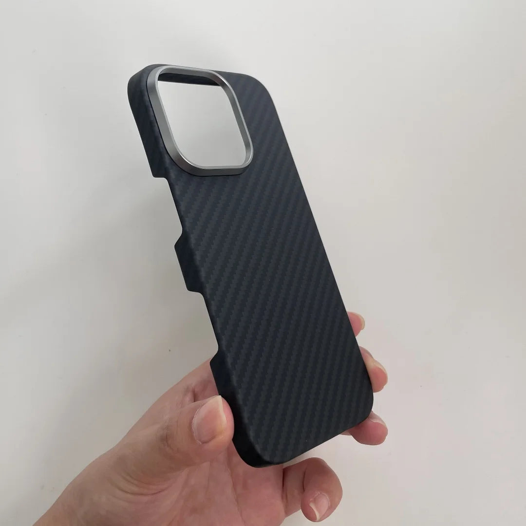 Aramid Carbon Fiber Magnetic Case for iPhone 16 17 Pro Max Cases Kevlar Fiber Cover for 16 Pro 15 Pro Max Aramid Carbon Funda