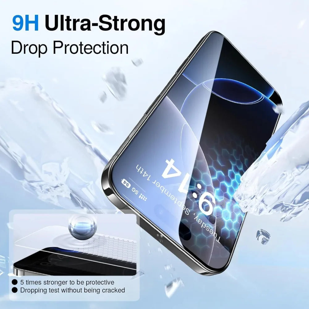 3Pcs Ultra Clear Full Screen Protector for iPhone 17 16 15 Pro Max 16 15 Plus 14 13 12 Pro XS XR 17 Air Easy Install Glass Film