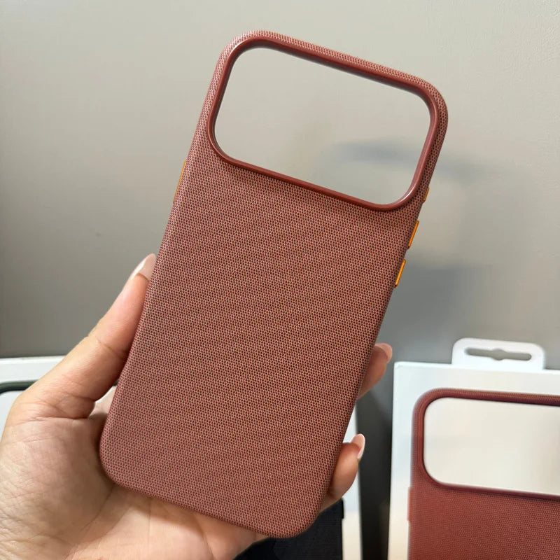 Ultra Thin Solid Color Cloth Pattern PC for Magsafe Case for IPhone 17 Pro Max 17 Pro Wireless Charging Camera Cover NO Box