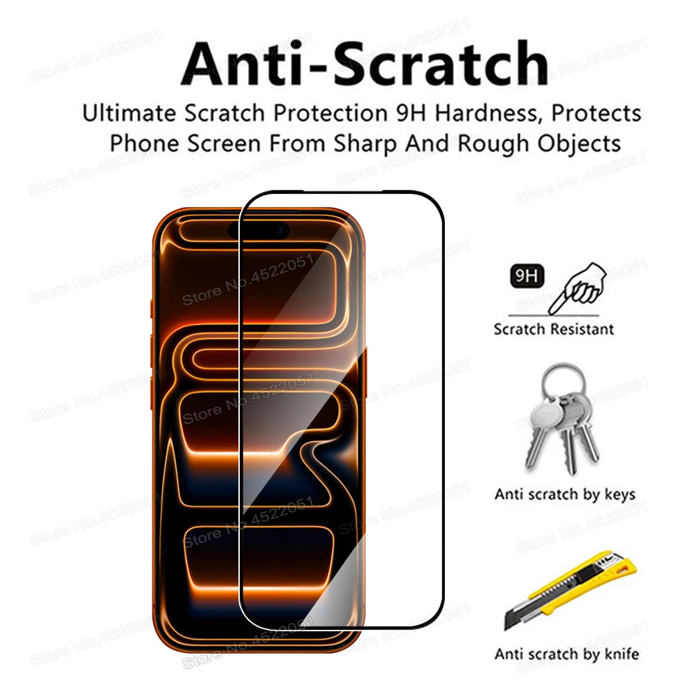 10 IN 1 9D Full Tempered Glass For iPhone 17 16 15 14 13 12 11 Pro Max Plus Mini 16e Screen Protector For iPhone 17 Pro Max Air