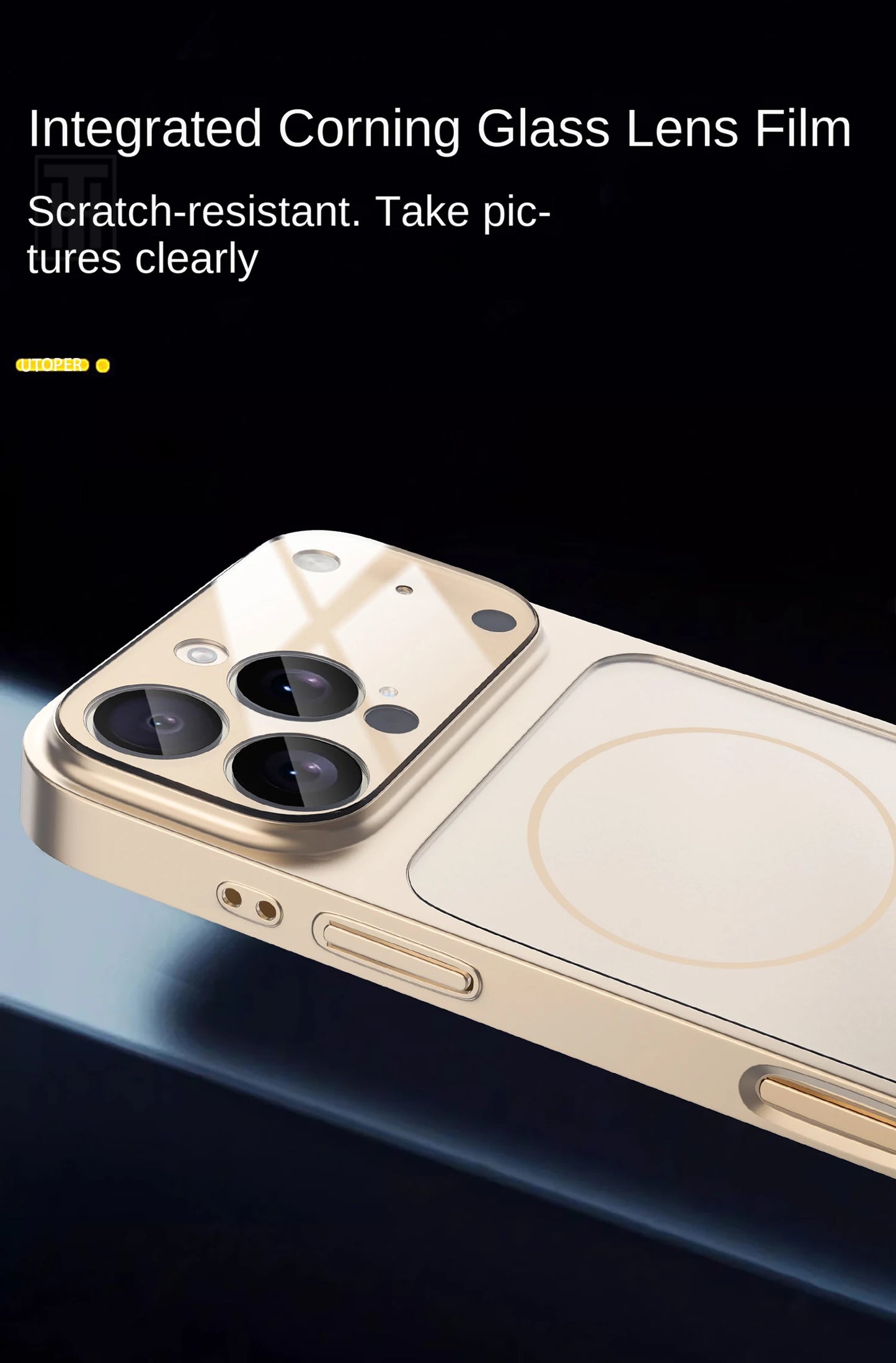 Luxury Large Frame Glass Lens Protect New Phone Case for iPhone 17 Air 16 15 14 13 Pro Max 17 Pro Magsafe Magnetic PC Hard Cover