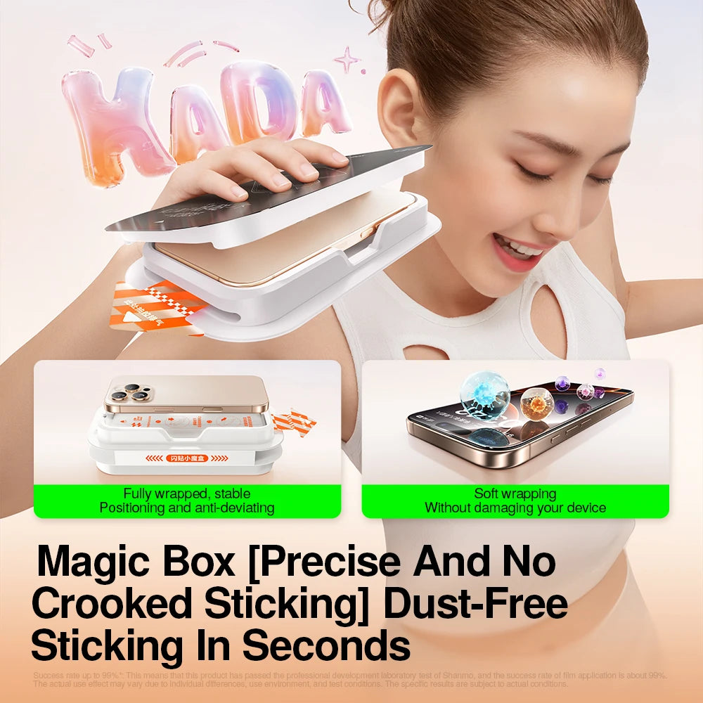 SmartDevil Screen Protector for iPhone 17 Pro Max 17 Pro 16 15 14 Dust-free Box HD Clear Temperd Glass Film Anti-fingerprint