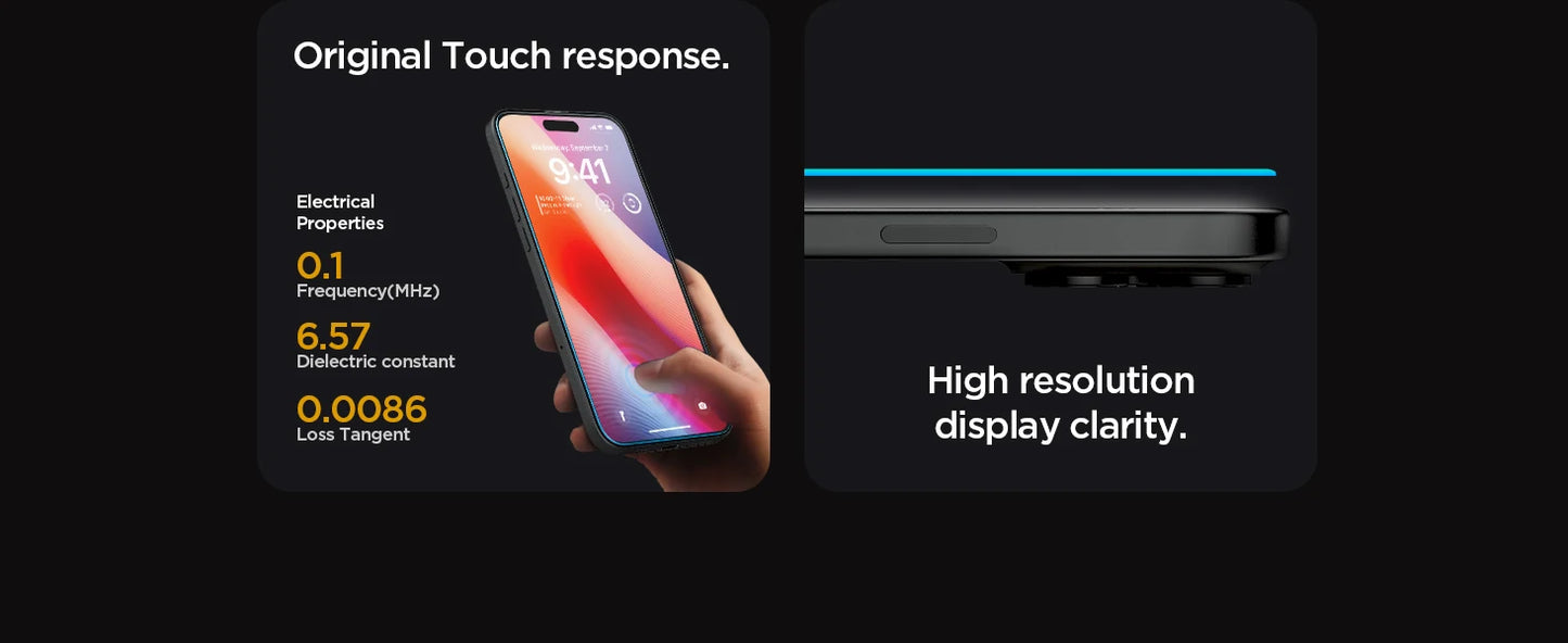 Spigen Glas.tR EZ Fit | Sensor Protected for iPhone 17 Pro Max/17Pro, 17/16 Pro Max /16 Pro Tempered Glass Screen Protector (2P)