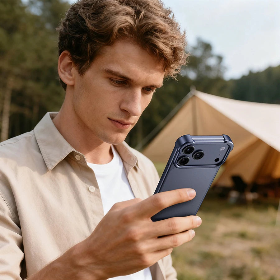 Arc Case Luxury Aluminum Metal Bumper Phone Pulse Case For IPhone 17 Pro Max 17 Air Pro Unique Design High-strength Phone Cover