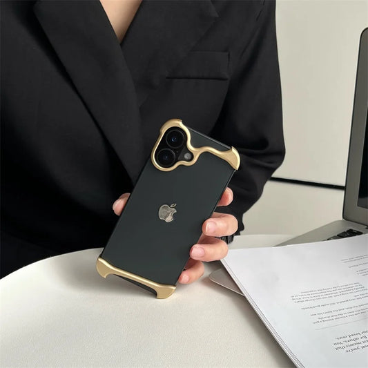 Arc Case Luxury Aluminum Metal Bumper Phone Pulse Case For IPhone13 14 15 16 17 Air Pro Max 16Pro Plus Lightweight Phone Cover