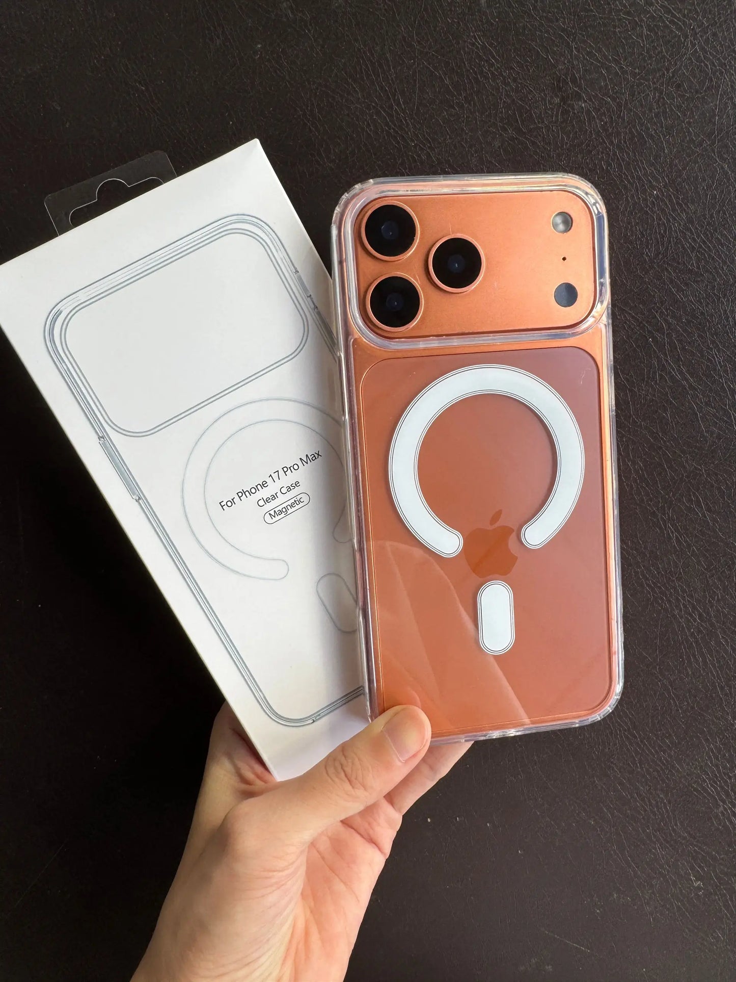 High Clear PC Hybird Magsafe Case for iPhone 17Pro 17 Pro Max 17Air 17promax Transparent Magnetic Wireless Charge Cover with box