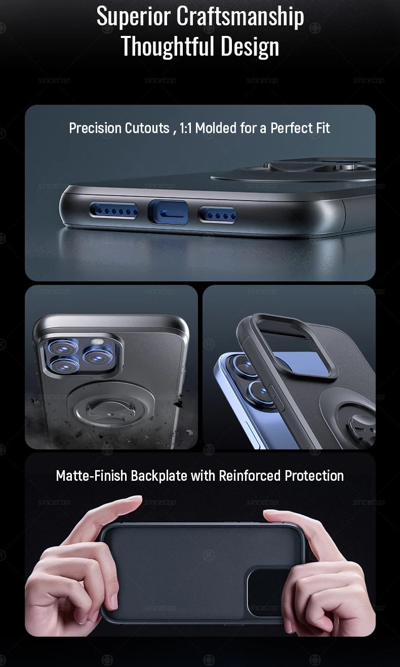 For Garmin Quick Mount Shockproof Case for iPhone 16 Pro Max,16 Pro,15,14,13,12- Anti-Drop Protective Cover