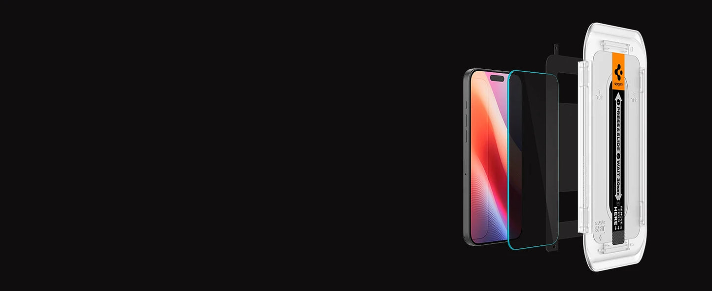 Spigen Glas.tR EZ Fit | Sensor Protected for iPhone 17 Pro Max/17Pro, 17/16 Pro Max /16 Pro Tempered Glass Screen Protector (2P)
