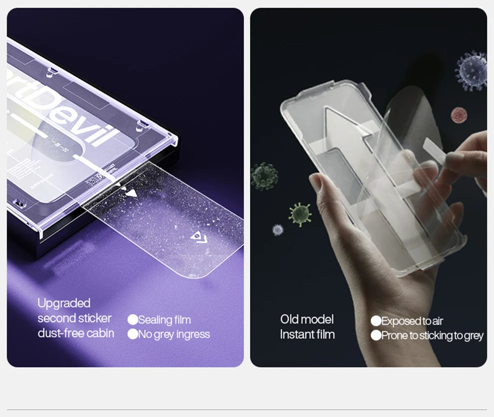 SmartDevil Dust-free Tempered Glass Film for Samsung S25 Ultra HD Clear Screen Protector for Samsung S25 S24 Anti-fingerprint