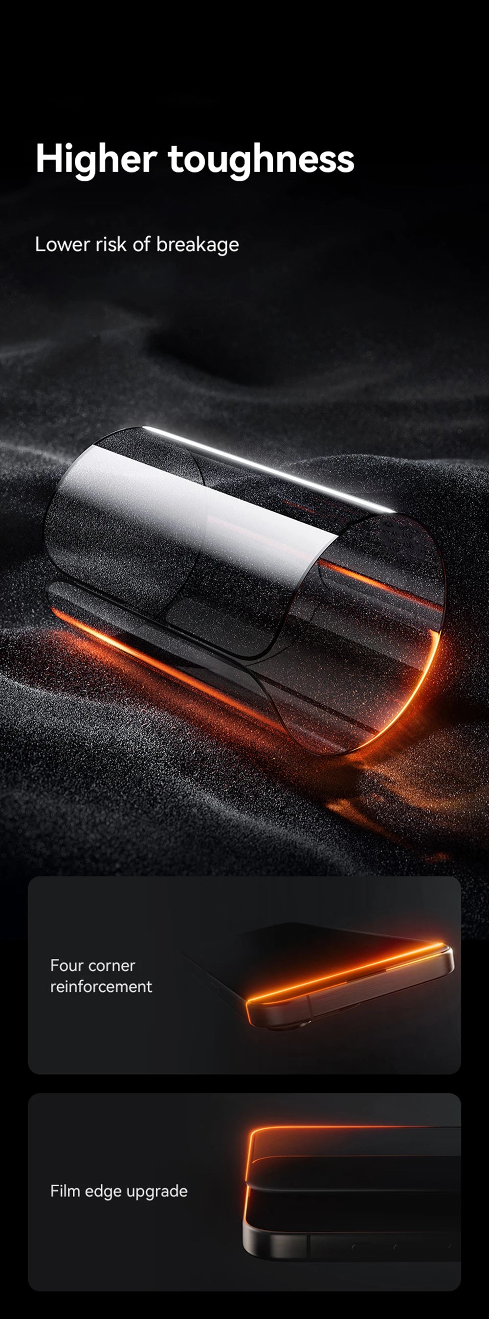 Joyroom 1/2/3pcs Tempered Glass For iPhone 16 15 14 13 12 11 Pro Max Screen Protector For iPhone 16 Full Screen Protective Glass