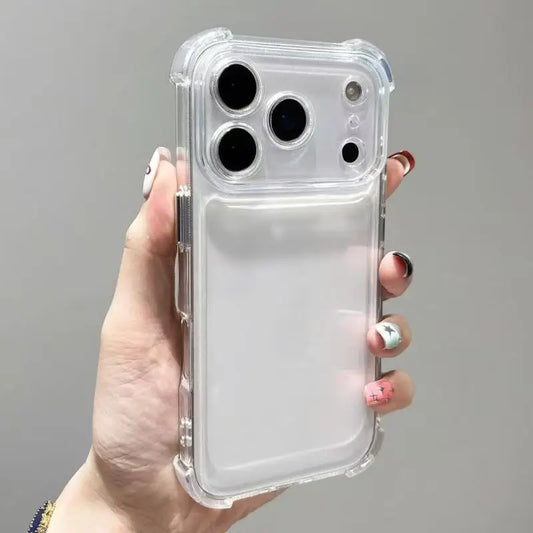 Luxury Shockproof Transparent Phone Case For iPhone 17 Pro 16 15 14 13 12 11 17 Pro Max 17 Air Clear Soft Bumper Cases Cover