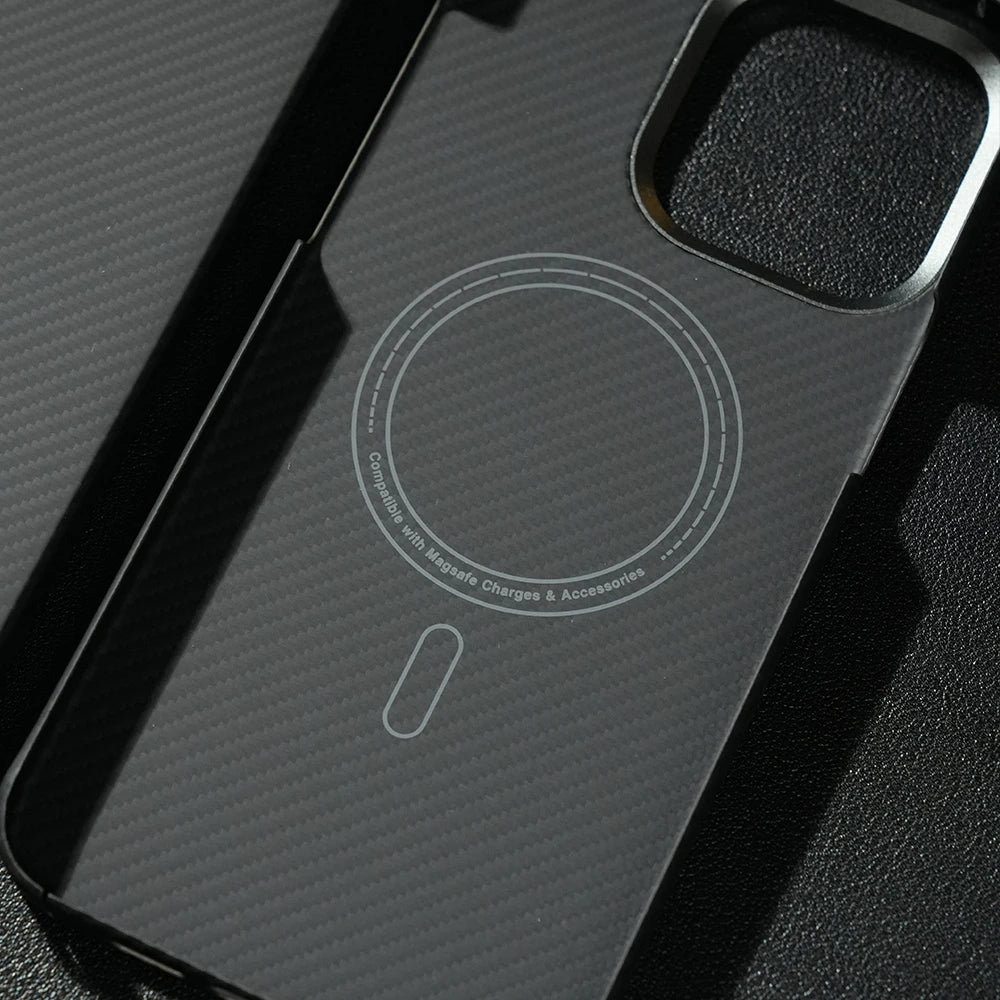 Aramid Carbon Fiber Magnetic Case for iPhone 16 17 Pro Max Cases Kevlar Fiber Cover for 16 Pro 15 Pro Max Aramid Carbon Funda
