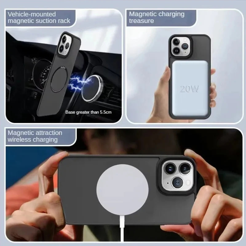 Luxury Magsafe Silicone Transparent Case for Oneplus one Plus 12 11 9 R RT 8 7 10 10T Pro Magnetic Wireless Charging Cover