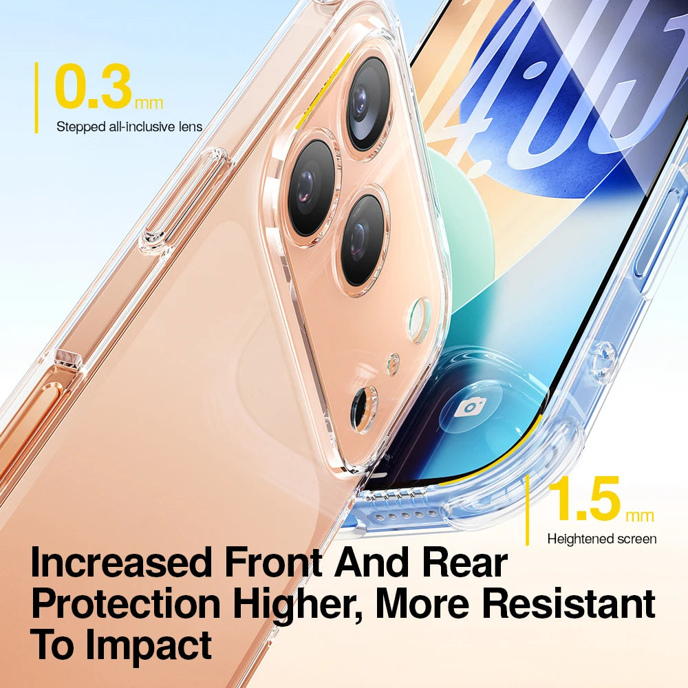 SmartDevil Transparent Phone Case for iPhone 17 Pro Max 17 Pro 16 Soft Back Cover Airbag Shell for iPhone Air Anti-drop