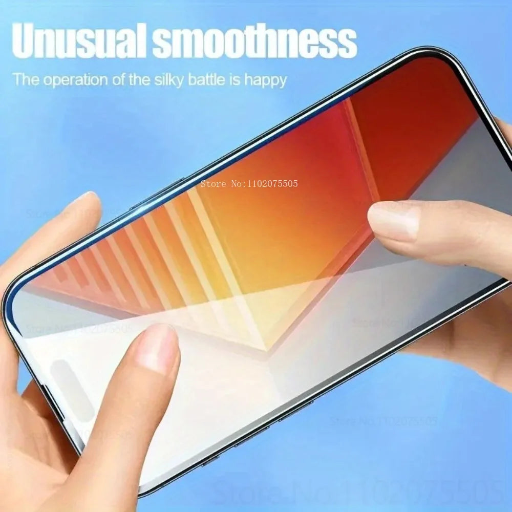4Pcs HD Screen Protector for IPhone 15/16/17 Promax 16E 14 Plus Tempered Glass 11 Pro 13 Promax 13 12Mini One-Click Installation