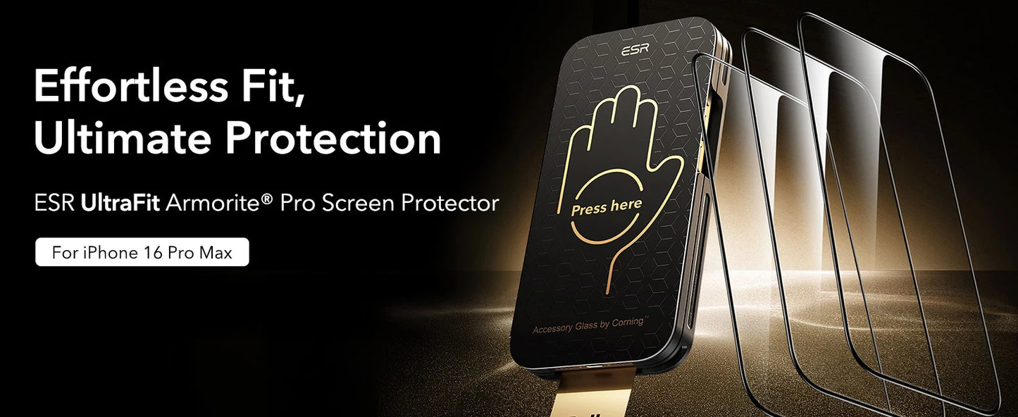 ESR 3 Pack for iPhone 17/16/15/14/13 Pro Max Screen Protector Military-Grade Tempered Glass Film for iPhone 17 Pro Max&17 Air