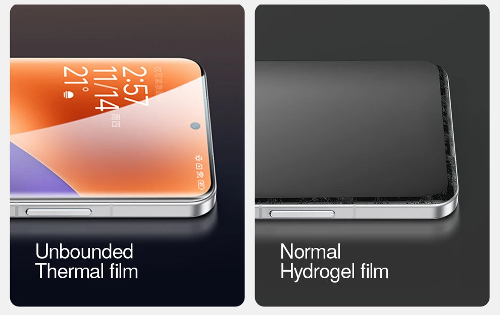 SmartDevil Heat sensitive Screen Protector For Xiaomi 15 15Pro Full Screen Soft Film For 15ultra 14 Pro Curved Screen