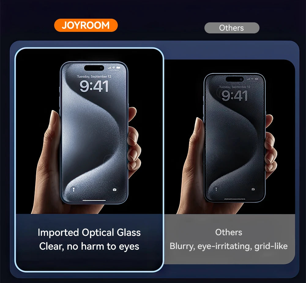 Joyroom 1/2PCS For iPhone 17 Pro Max Anti-Spy Glass Privacy Screen Protector Glass For iPhone 17 Pro 17 Air Tempered Glass Film