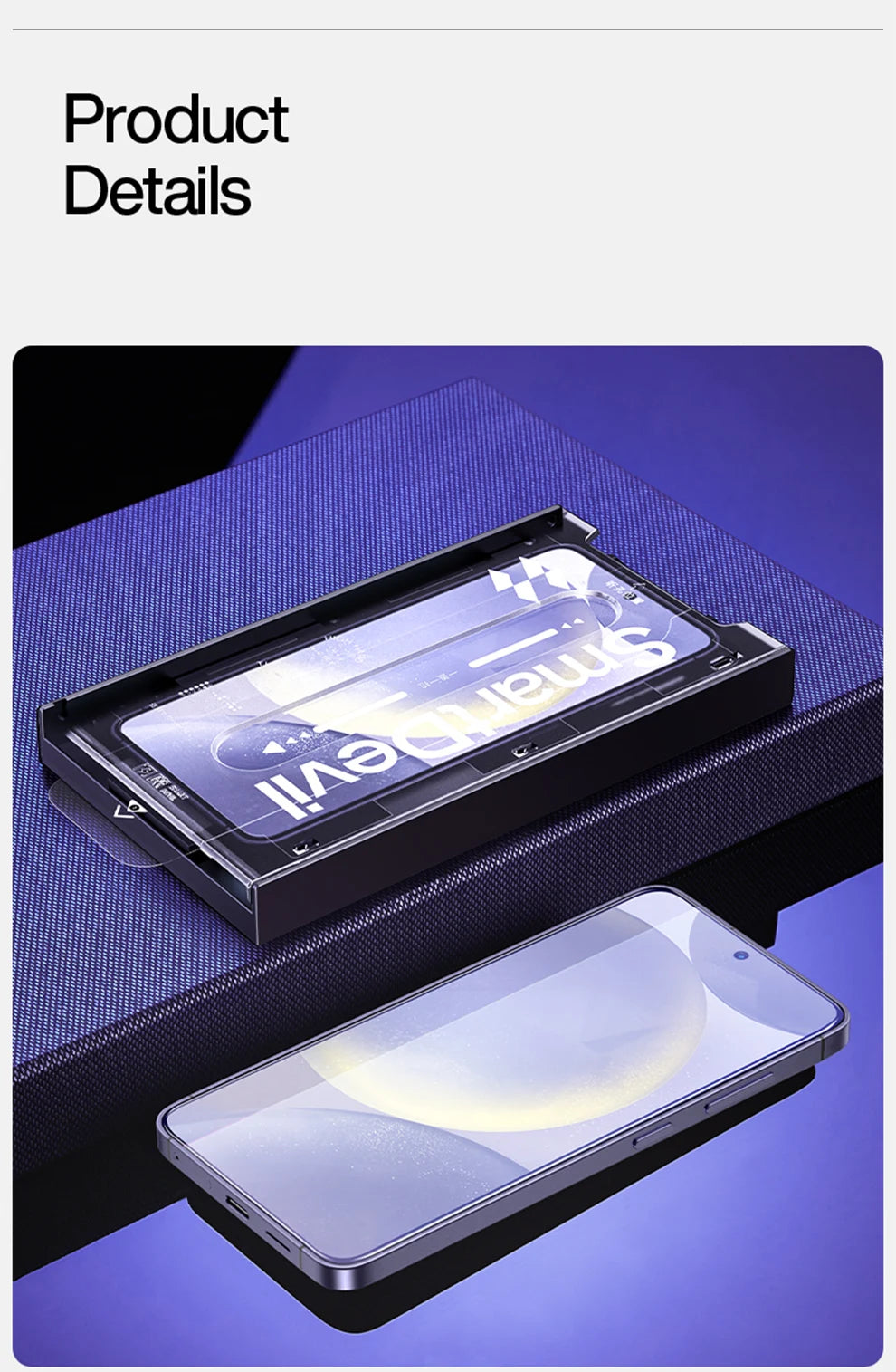 SmartDevil Dust-free Tempered Glass Film for Samsung S25 Ultra HD Clear Screen Protector for Samsung S25 S24 Anti-fingerprint