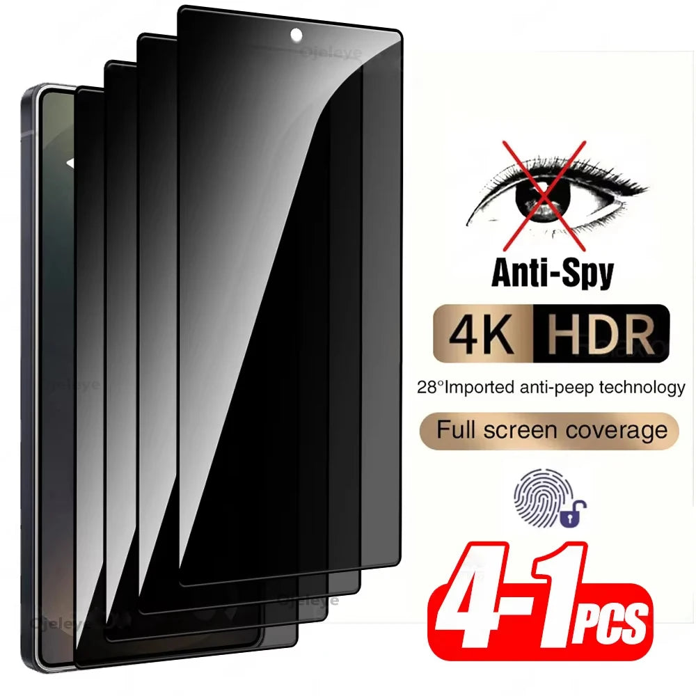 1-4PCS Anti-Spy Tempered Glass For Samsung S25 Ultra S23 S22 S24 Plus S21 S20 FE S10e Note 20 10 Lite Privacy Screen Protector