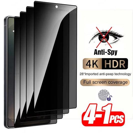 1-4PCS Anti-Spy Tempered Glass For Samsung S25 Ultra S23 S22 S24 Plus S21 S20 FE S10e Note 20 10 Lite Privacy Screen Protector