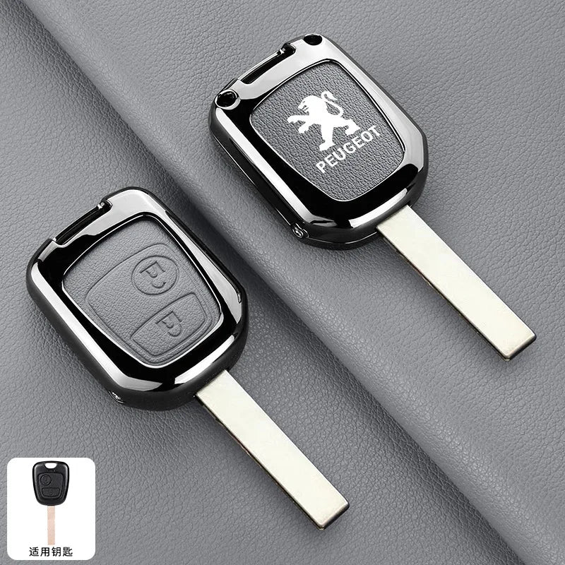Zinc Alloy Car Key Case Cover Key Bag Shell Holder Protector For Peugeot 106 107 206 306 406 307 207 407 Partner Xsara Accessory