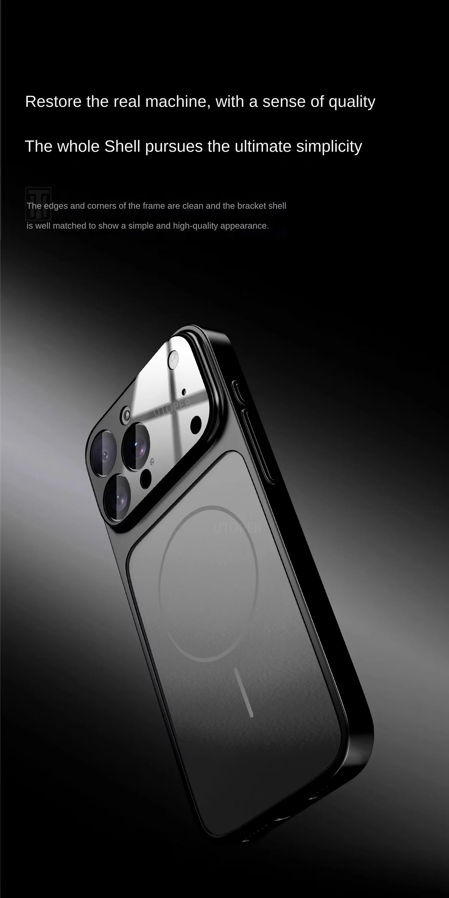 Luxury Large Frame Glass Lens Protect New Phone Case for iPhone 17 Air 16 15 14 13 Pro Max 17 Pro Magsafe Magnetic PC Hard Cover