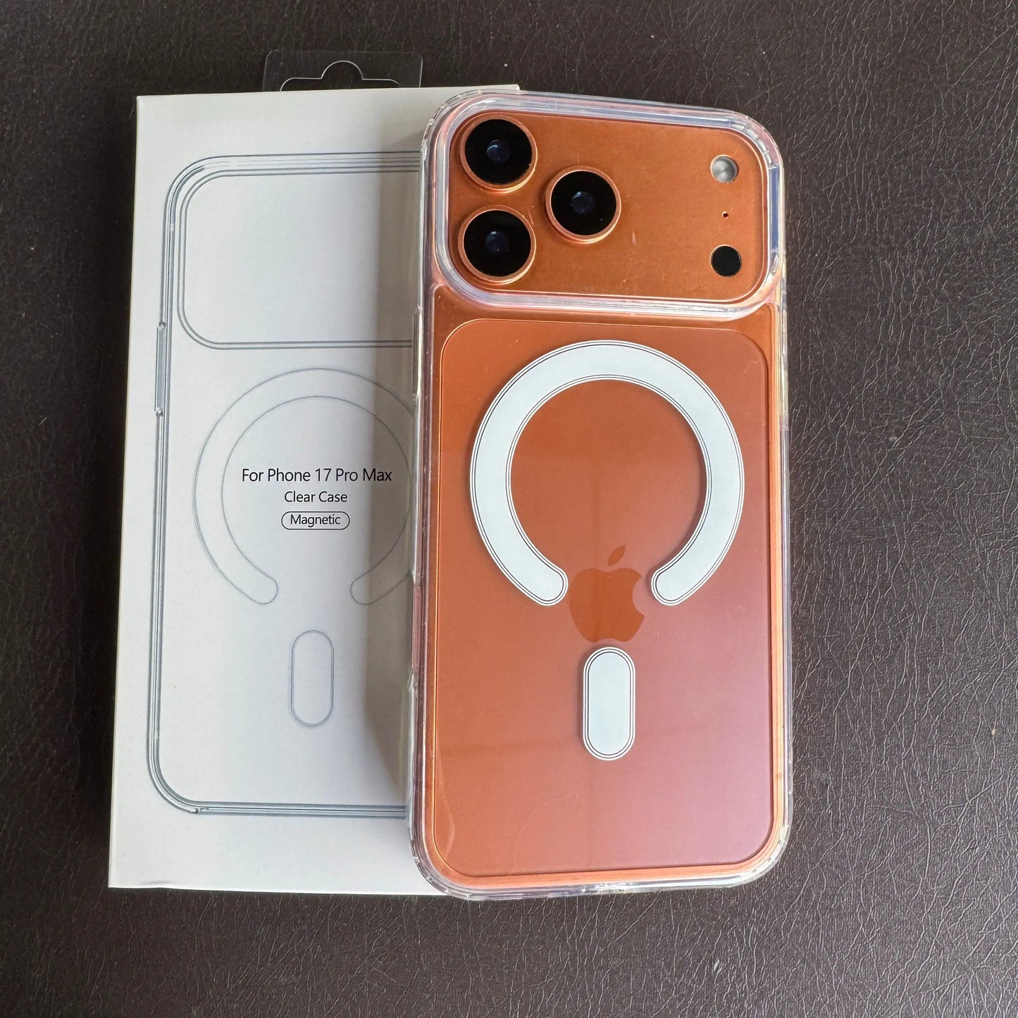 High Clear PC Hybird Magsafe Case for iPhone 17Pro 17 Pro Max 17Air 17promax Transparent Magnetic Wireless Charge Cover with box