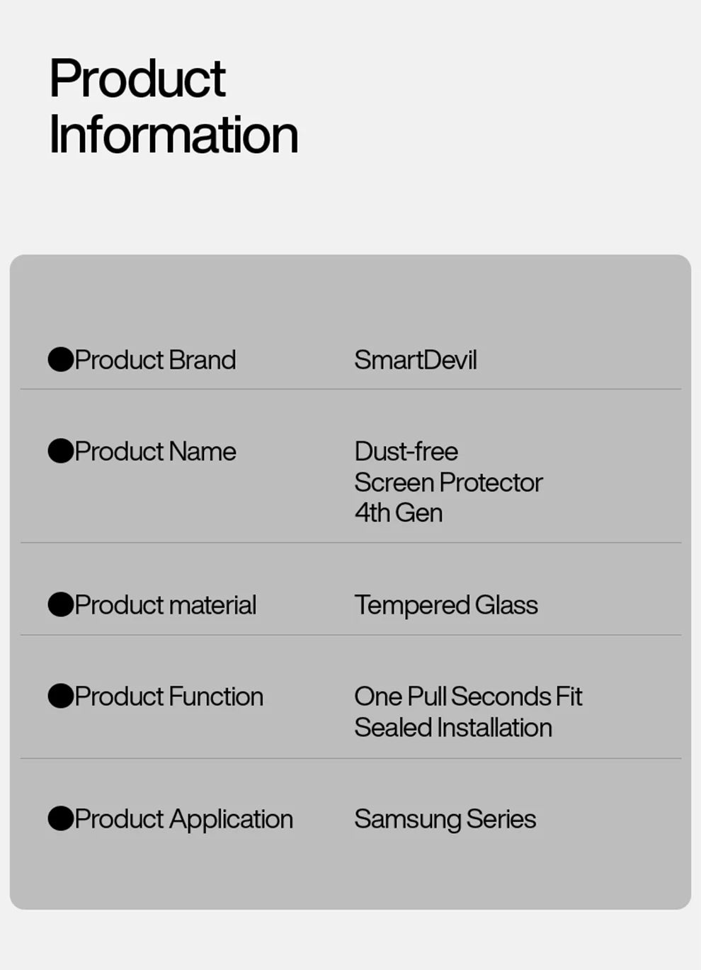 SmartDevil Dust-free Tempered Glass Film for Samsung S25 Ultra HD Clear Screen Protector for Samsung S25 S24 Anti-fingerprint