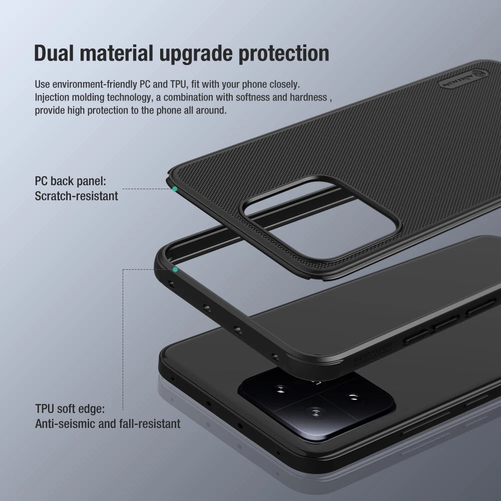 Nillkin for Xiaomi 13 Pro / 13,Frosted Shield Pro Phone Case PC+TPU Hard Protection Back Cover
