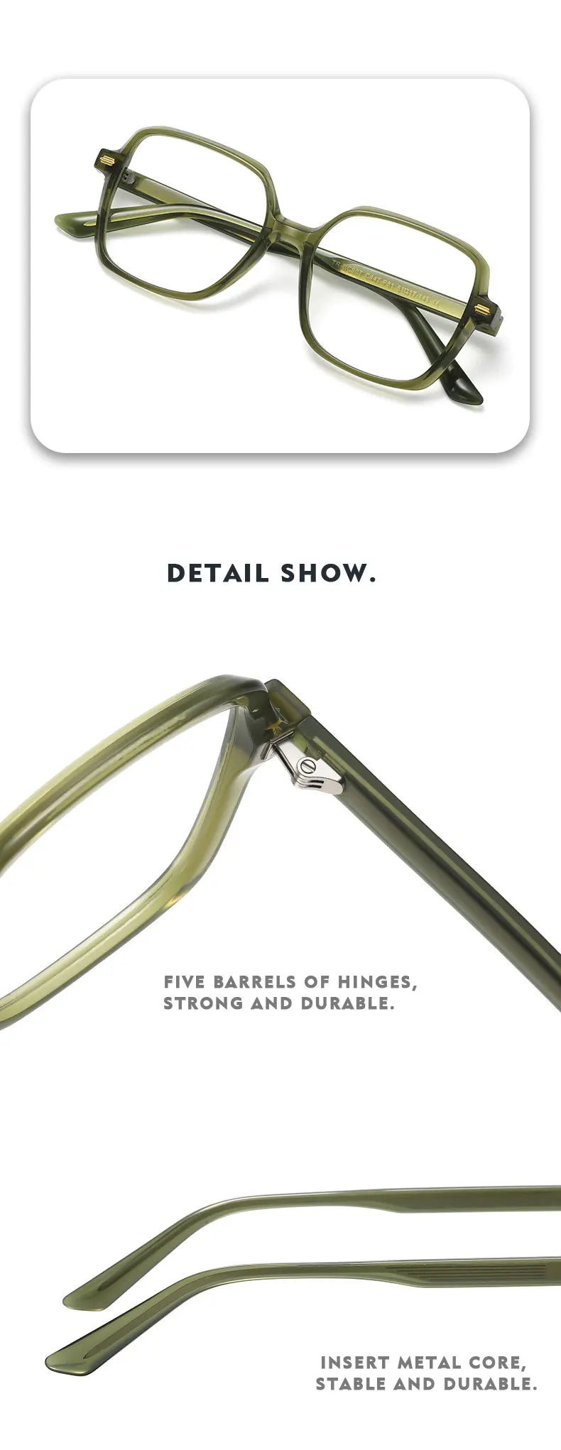 KANSEPT Women's Eyepieces for Reading Glasses Square Lunette Myopia Woman Eyeglasses Blue Light Graduated Lenses to Read Eyewear